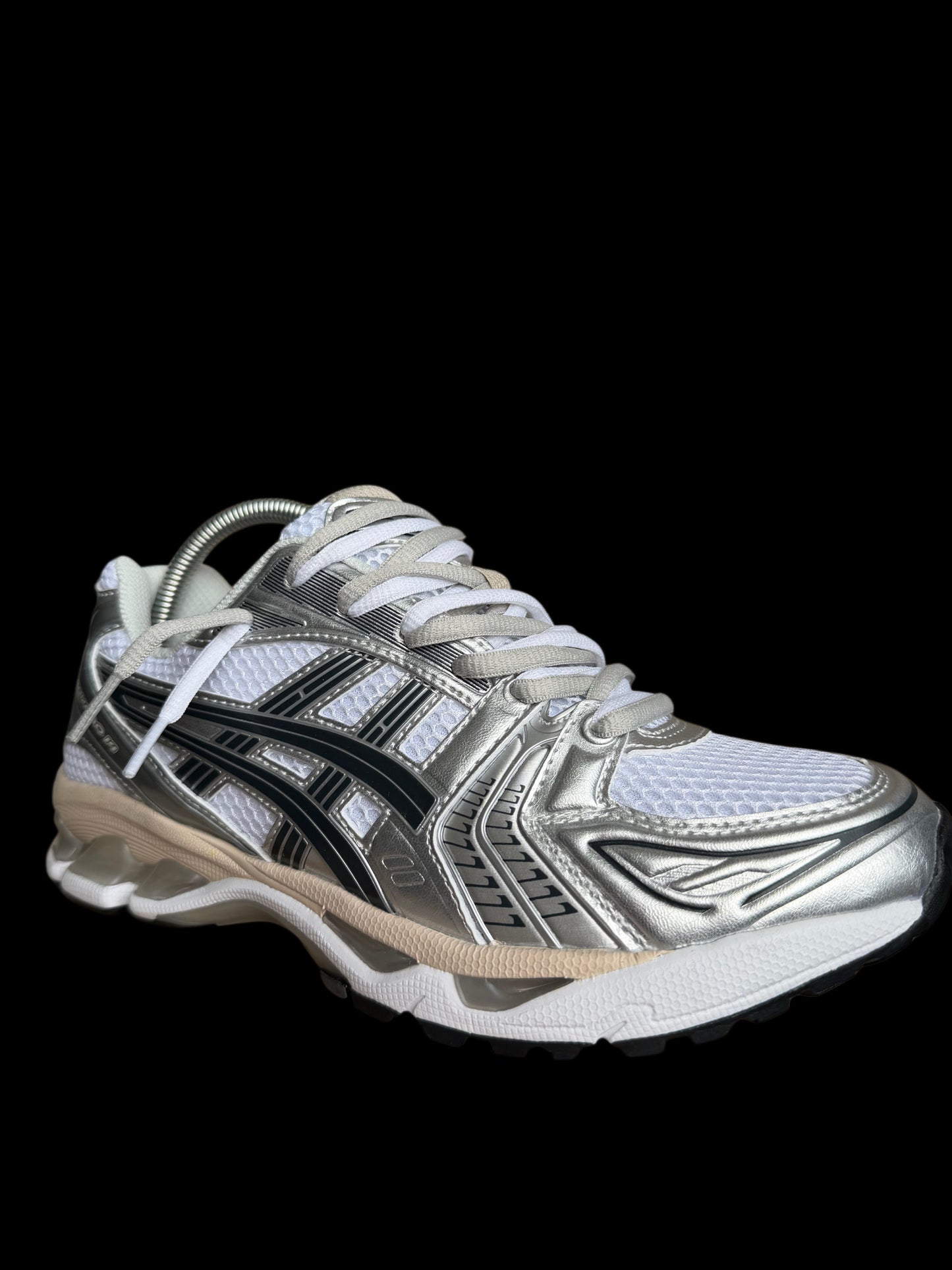 DOUBLE LACED Asics gel kayano 14 white graphite grey