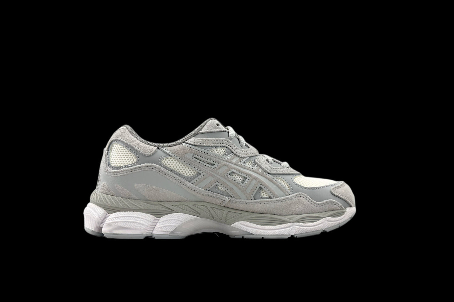 DOUBLE LACED Asics GEL NYC cream cloud grey