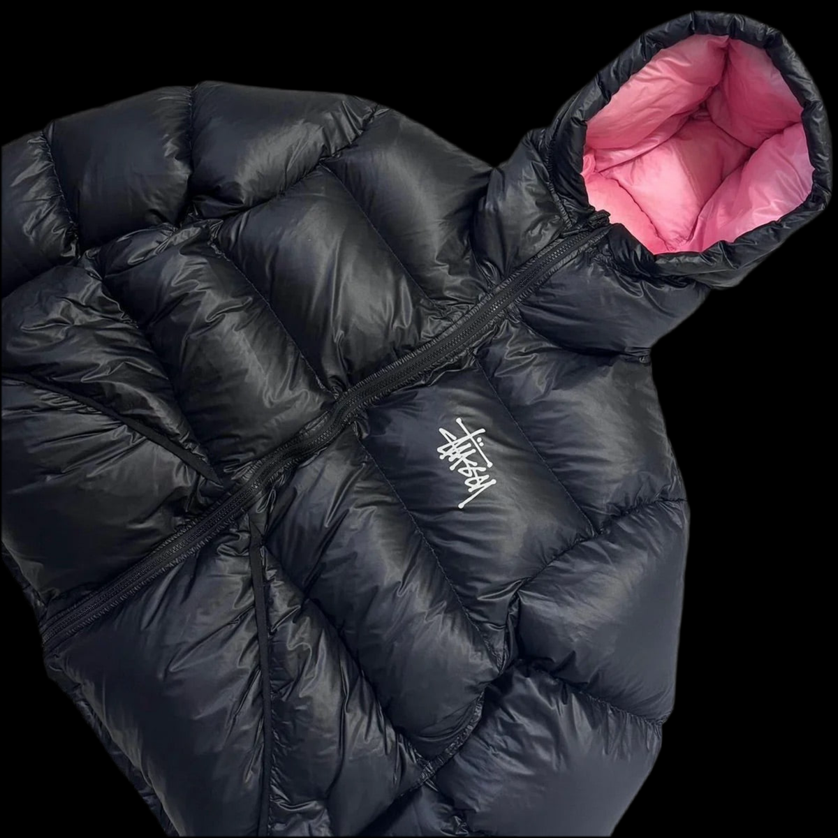 Stussy pink puffer