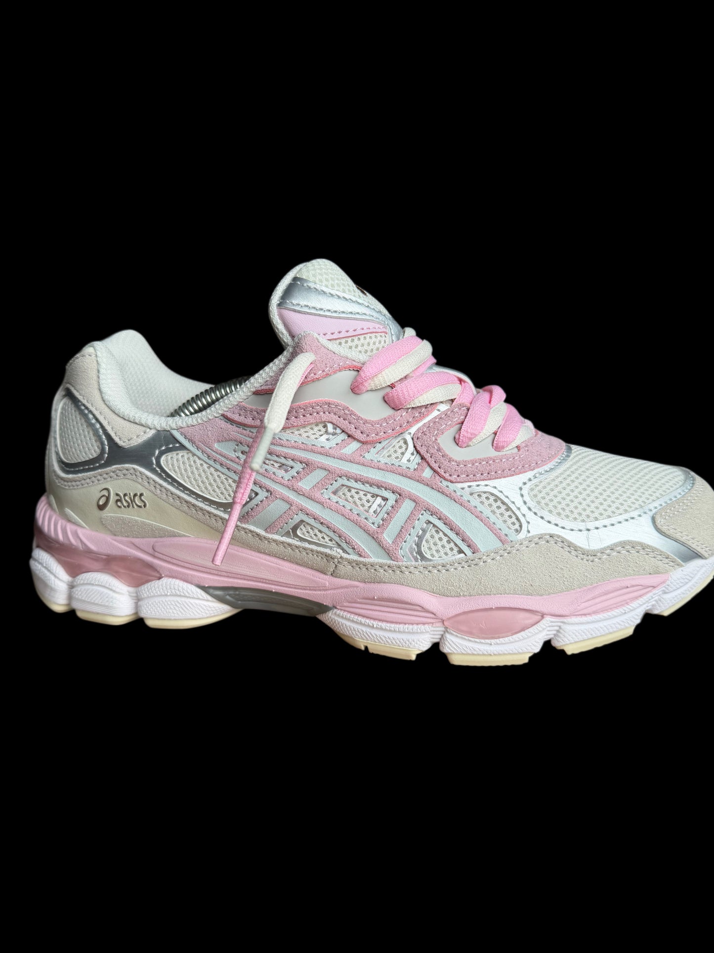 DOUBLE LACED Asics gel nyc barely rose