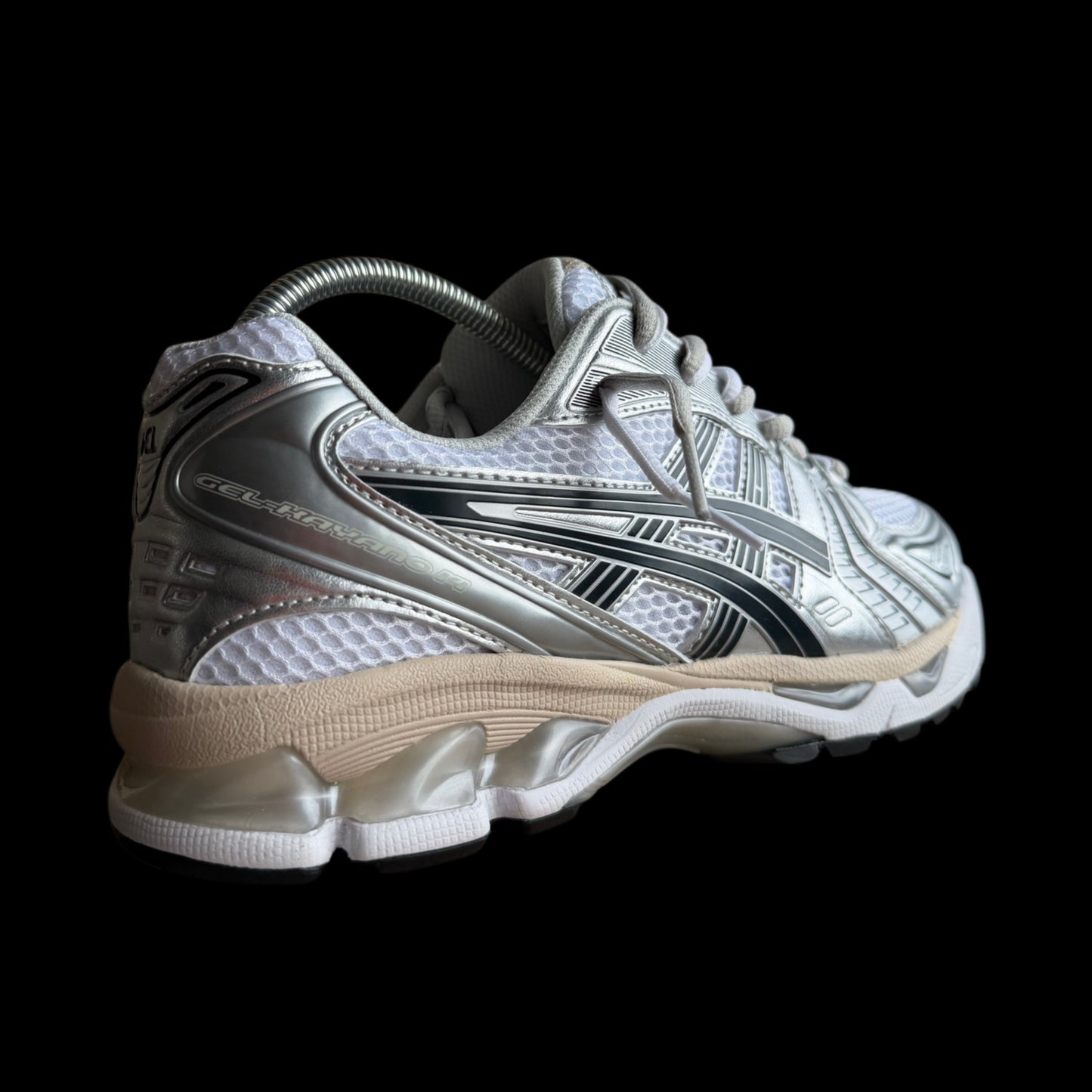 DOUBLE LACED Asics gel kayano 14 white graphite grey