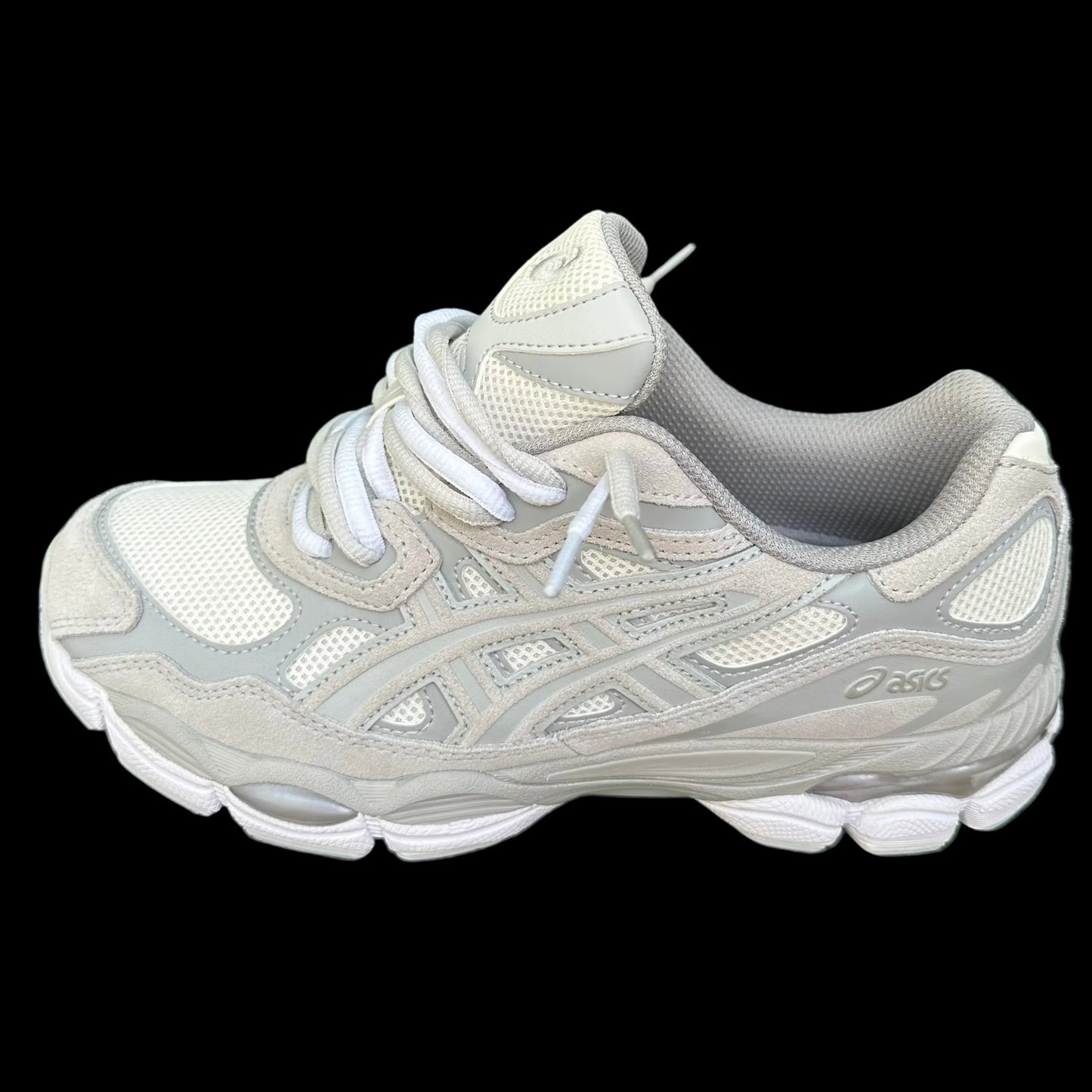 DOUBLE LACED Asics GEL NYC cream cloud grey