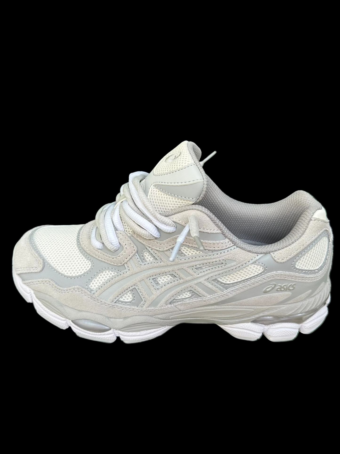DOUBLE LACED Asics GEL NYC cream cloud grey